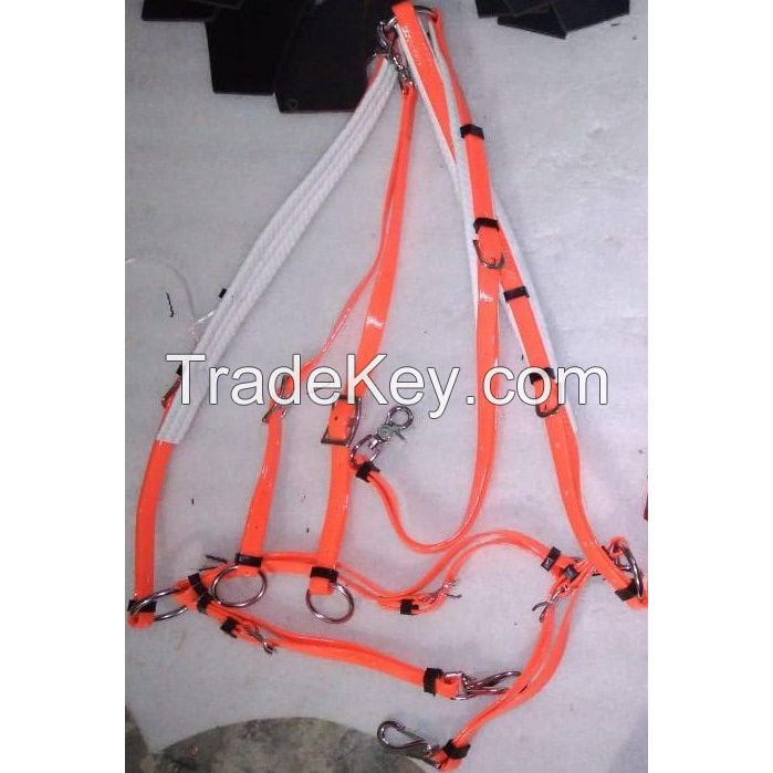 Genuine imported Quality PVC Riding Breastplate Black with rust proof fittings