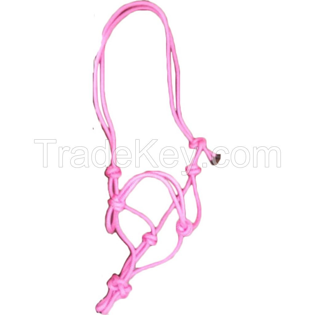 Genuine imported Quality PP Nylon para cord horse bridle pink black with Lead