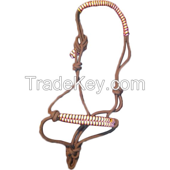 Genuine imported Quality PP Nylon para cord horse bridle Lime with Lead