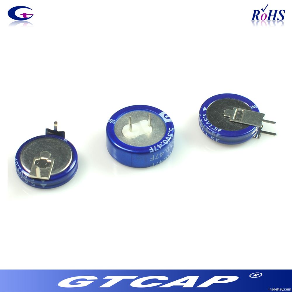 5.5V 1F coin type super capacitor