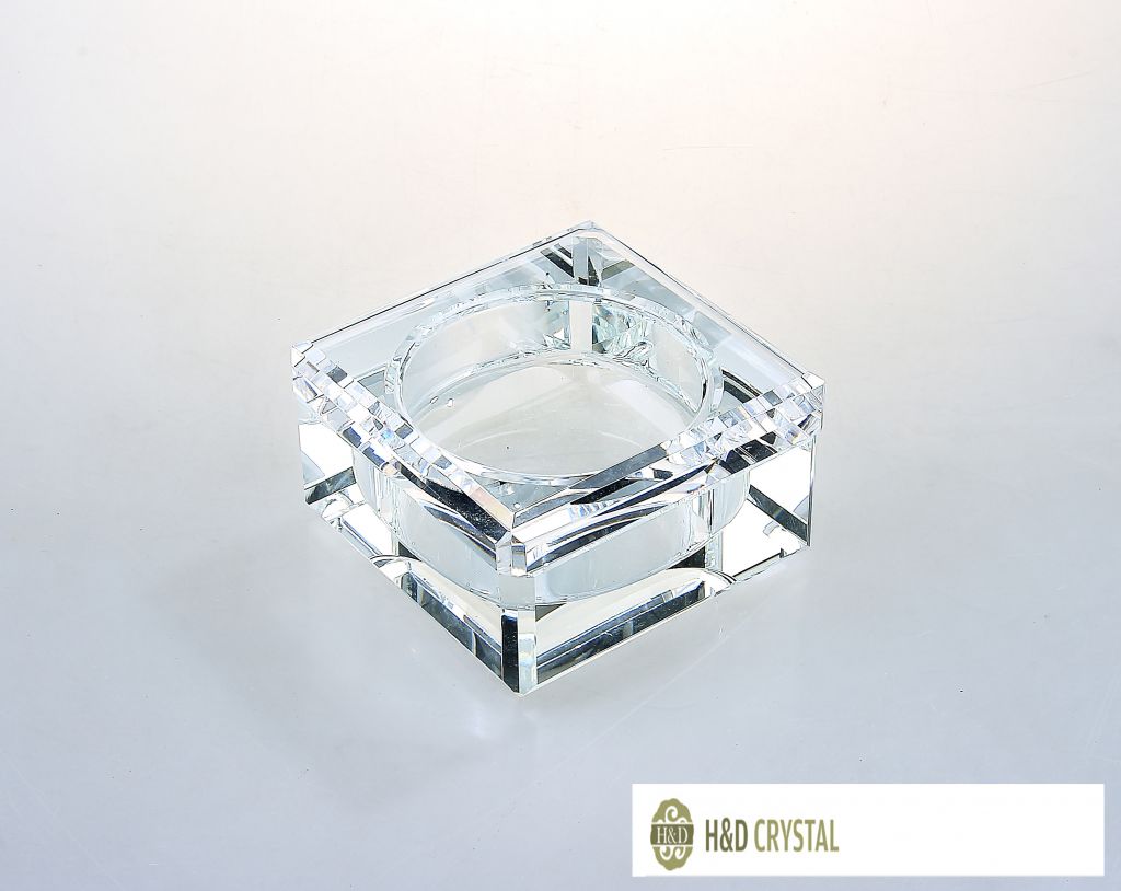 French Diamond Cut Crystal Cylinder Ormolu Jewelry Casket/Trinket Dresser Box-HD-OSJC01