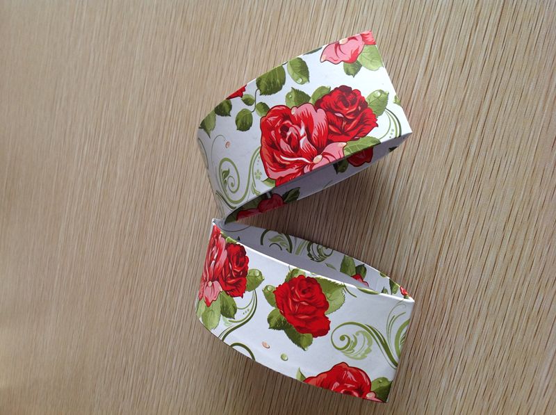 Gift box with printed flowers, 2 piece