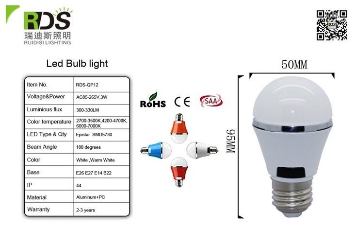 Led bulb light with CE and ROHS
