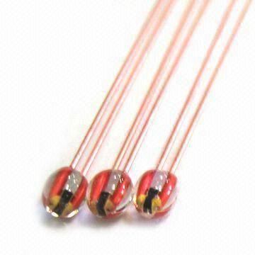 Thermistor, Sealed in Glass, with -20 to 300Ãƒï¿½Ã¯Â¿Â½Ãƒï¿½Ã‚Â°C Operating Temperature