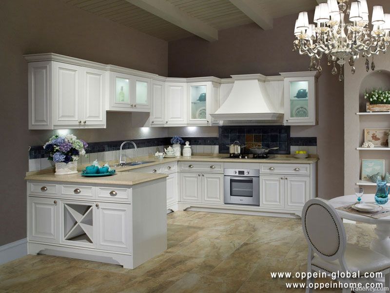 White Kitchen Cabinet with PP finish