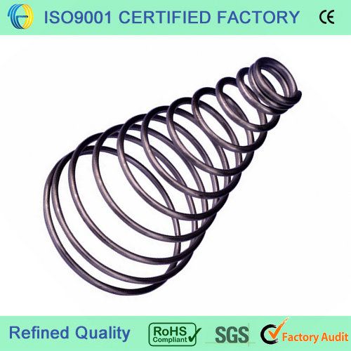 Double&single helical Conical tapered coil compression spring with tower shaped