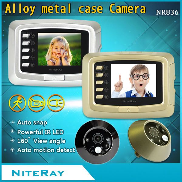 Digital 3.0 inch LCD display 150 degree wide angle peephole door viewer with Alloy metal case camera for home security