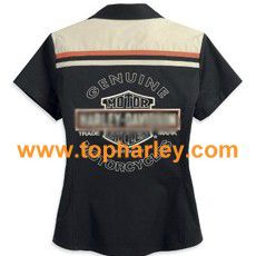 Women's Short Sleeve Woven Colorblocked Shirt. 99103-13VW