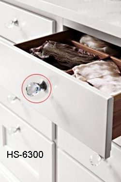 Zinc alloy base crystal cupboard knob