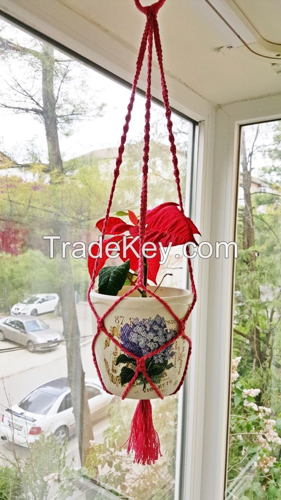 Woven Handmade Macrame Plant Hanger Pot Holder 