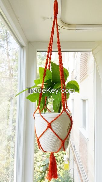 Woven Handmade Macrame Plant Hanger Pot Holder 