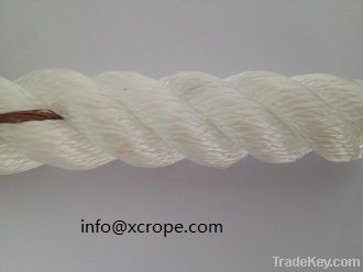 Three strand mooring twist ropes