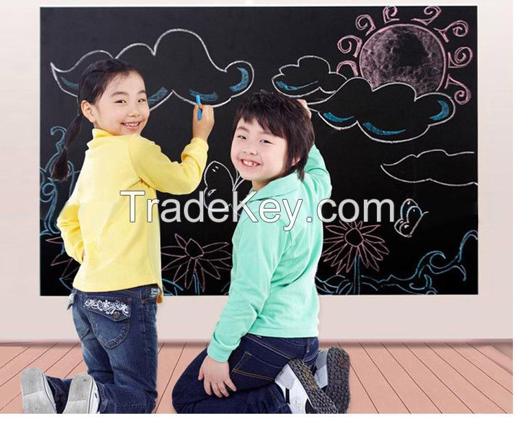 kids drawing blackboard