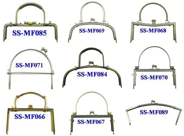 Fashion metal handbag handle with metal loops