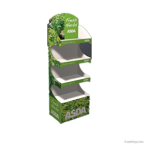 ALCON 4-tier green cardboard paper display tray