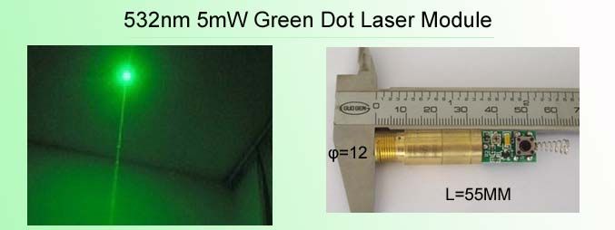 532nm 5mW 10mW 20mW 30mW 50mW 70mW 100mW 120mW 150mW 200mW Green Dot Laser Module