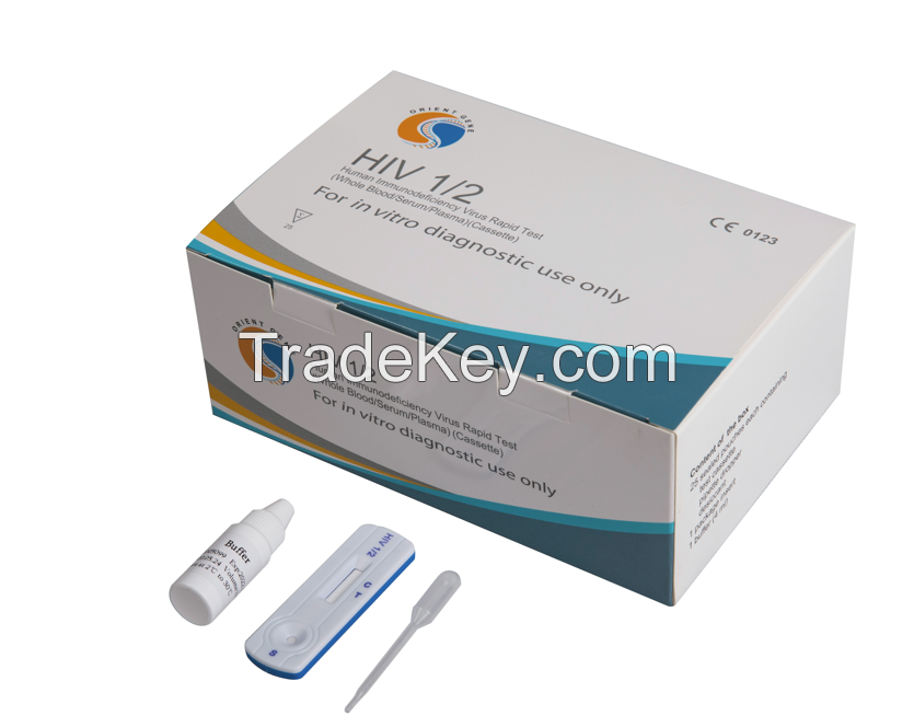 HIV 1/2 Human Immunodeficiency Virus Rapid Test(Whole Blood/Serum/Plasma)(Cassette)