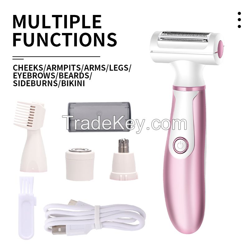 T20-4 In 1 Rechargeable Women's Trimmer, Shaver, Hair Clipper