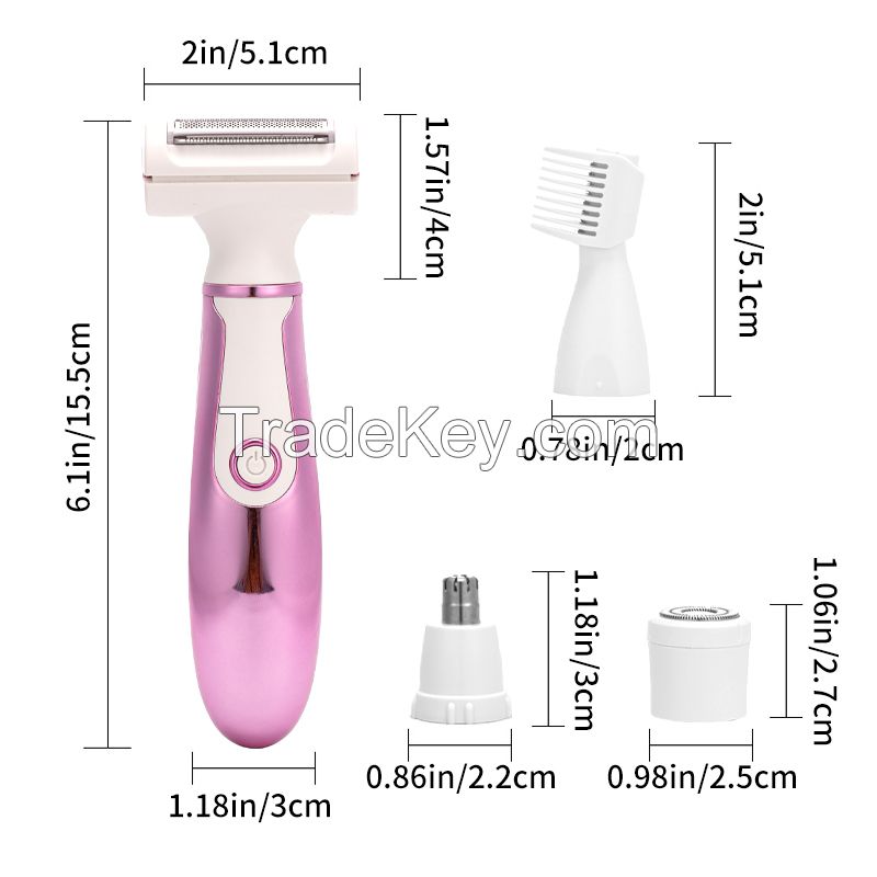 T20-4 in 1 Rechargeable Women's Trimmer, Shaver, Hair Clipper