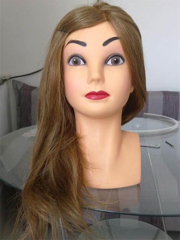 Mannequin Training Head with 100% Human Hair / Practice Head 