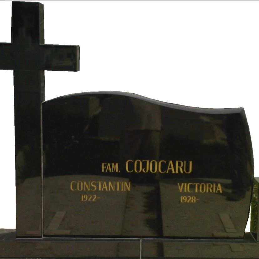 black granite tombstone / European style tombstone