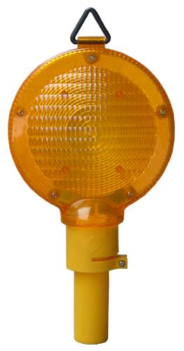 yellow led traffic warning light for road works