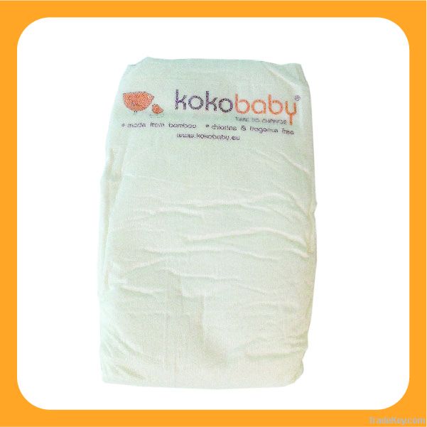 Disposable biodegradable baby diaper made from bamboo fibers