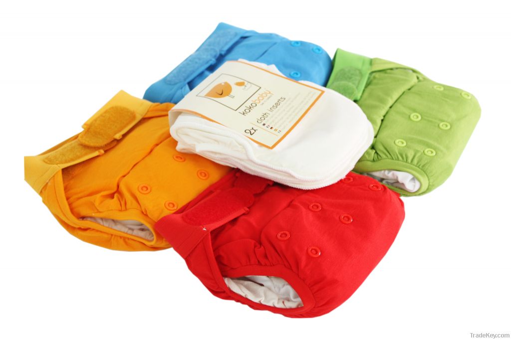 Hybrid cloth diaper made from bamboo fabric