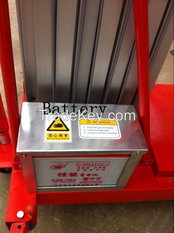 hydraulic 10m facade cleaning lift platform with battery power