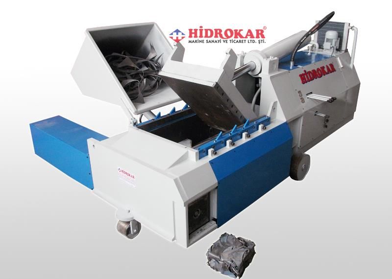 hydraulic scrap baling press side dump hidrokar