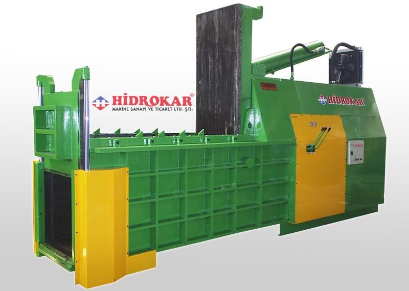 hydraulic scrap baling press front dump hidrokar