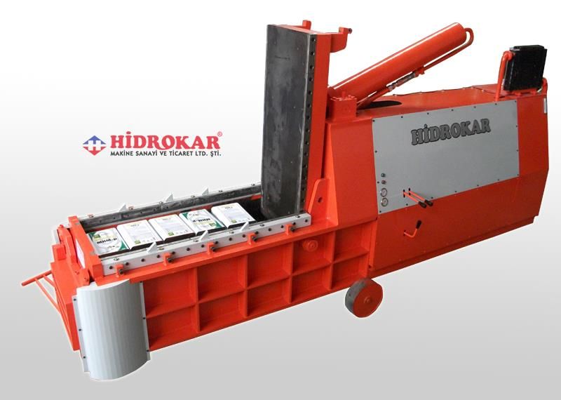 hydraulic scrap baling press front dump hidrokar