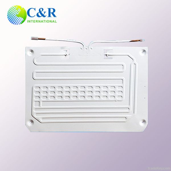 Aluminum roll bond refrigerator evaporator