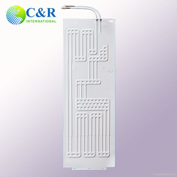 Aluminum roll bond refrigerator evaporator