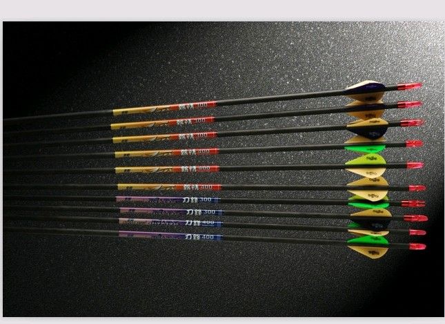 ZEAL 400,SPINE 350  100% carbon fiber arrows for hunting spine 300 straightness 0.003