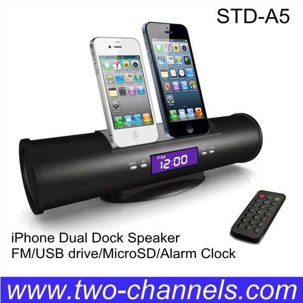 Dual Dock Bluetooth Wireless Mini Speaker for Iphone
