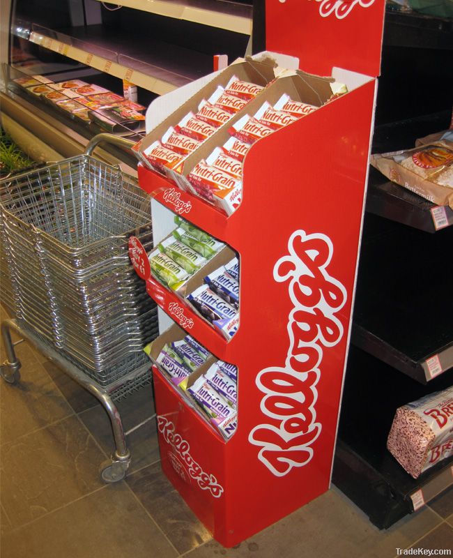 Supermarket hot sell cardboard display shelf