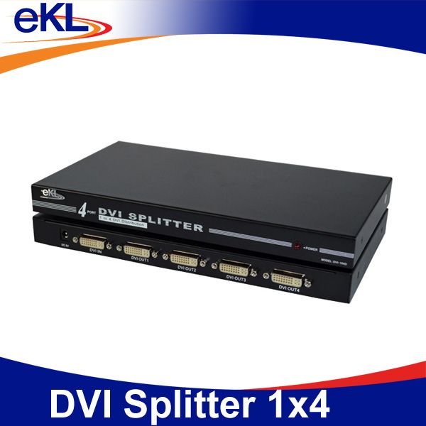 DVI 4 ports 1 in 4 out splitter 1080p 1920*1200  3D 