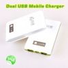 HOT SALE Sliver 11200mAh Dual USB Portable Power Bank XH12 for iPhone, iPad