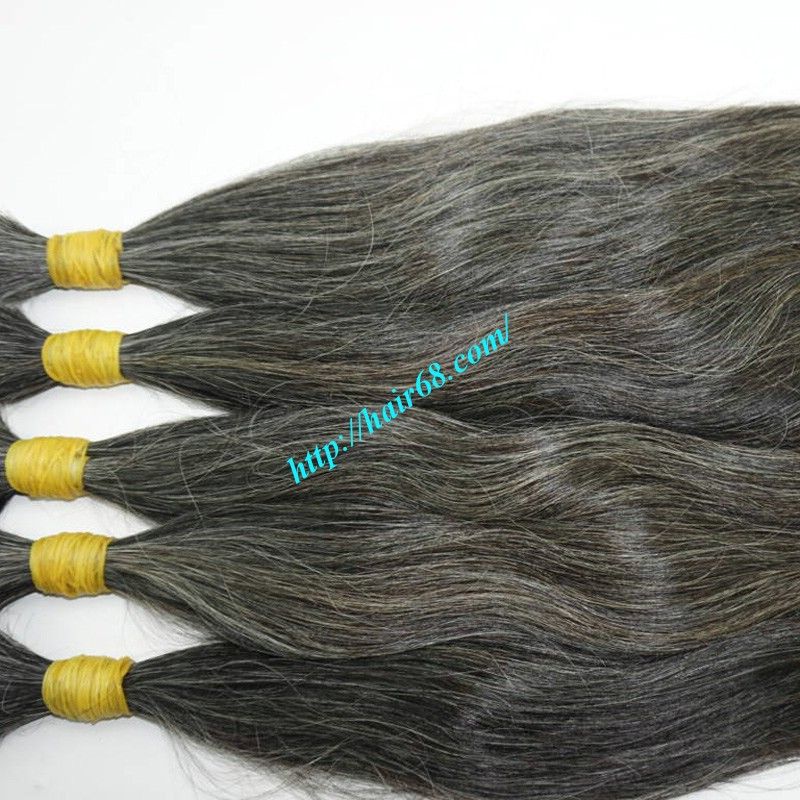 Grey Human Hair 100% Natural Hair Extension