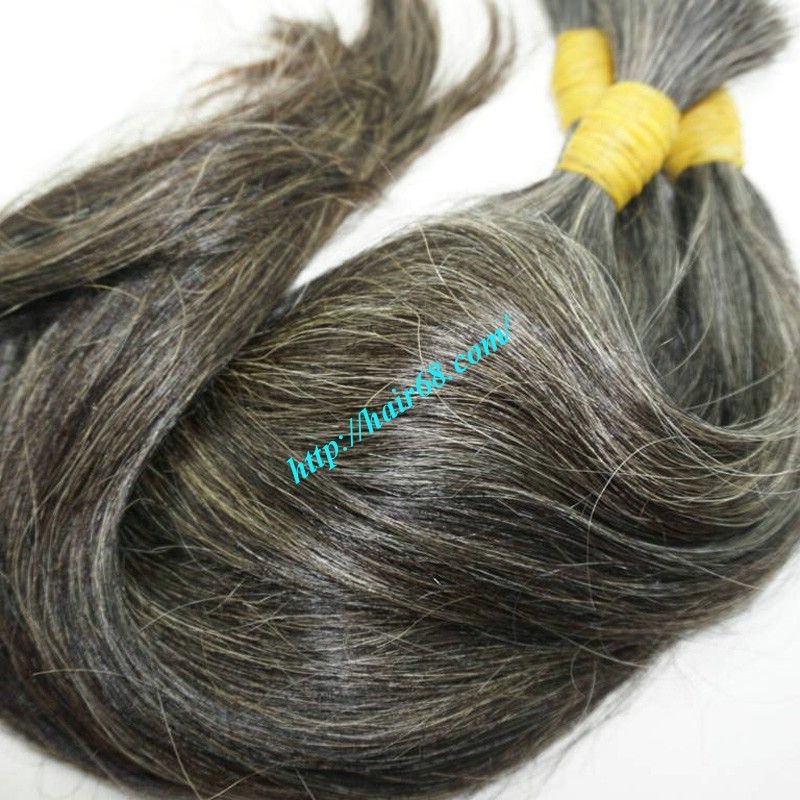 Grey Human Hair 100% Natural Hair Extension