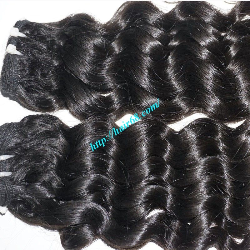 Weft Curly Human Hair Extensions 100% Remy Hair