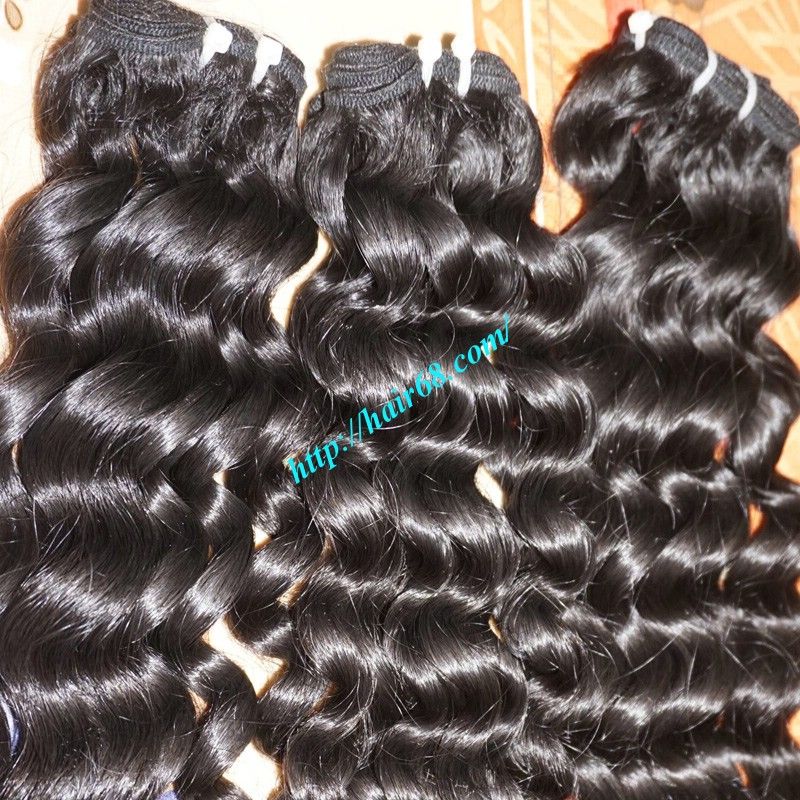 Weft Curly Human Hair Extensions 100% Remy Hair