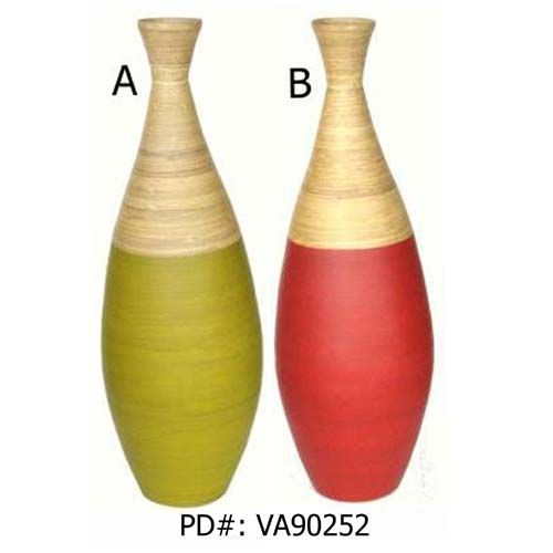 Spun bamboo vase