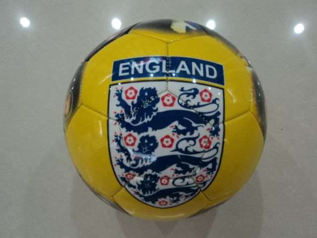 Machine stitched soccer ball