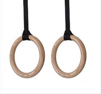 Wooden gym rings 