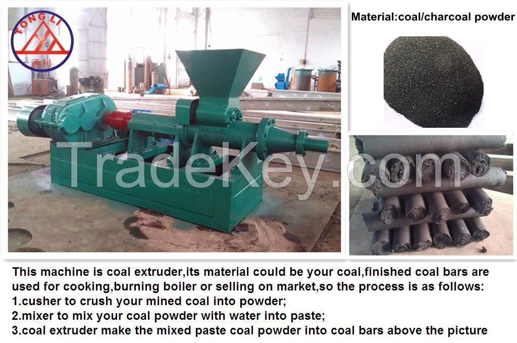 charcoal and coal extruder machine