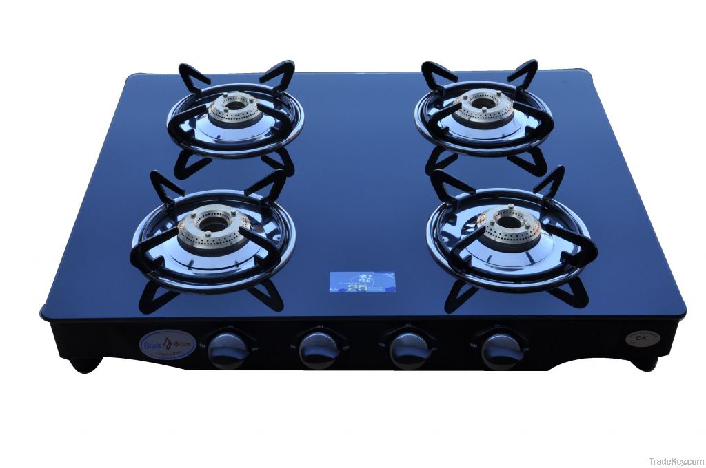 4 Burner Glass top Gas stove