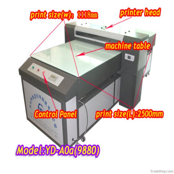 Digital flatbed printer, acrylic glass printer, glass uv printer
