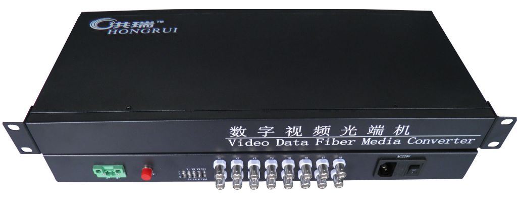 16-channel video+ 1-return data Video Optical Converter (Independent desktop)